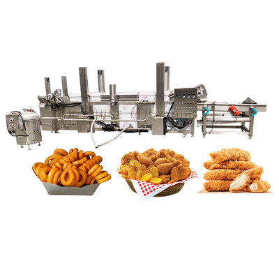 Industrial Continuous Falafel Fryer Machine for Puff Puff Frying in Industrial Setting